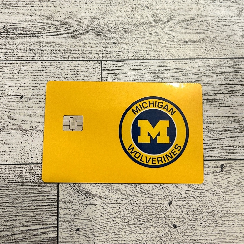Michigan Wolverines Credit/Debit card skin 2pc